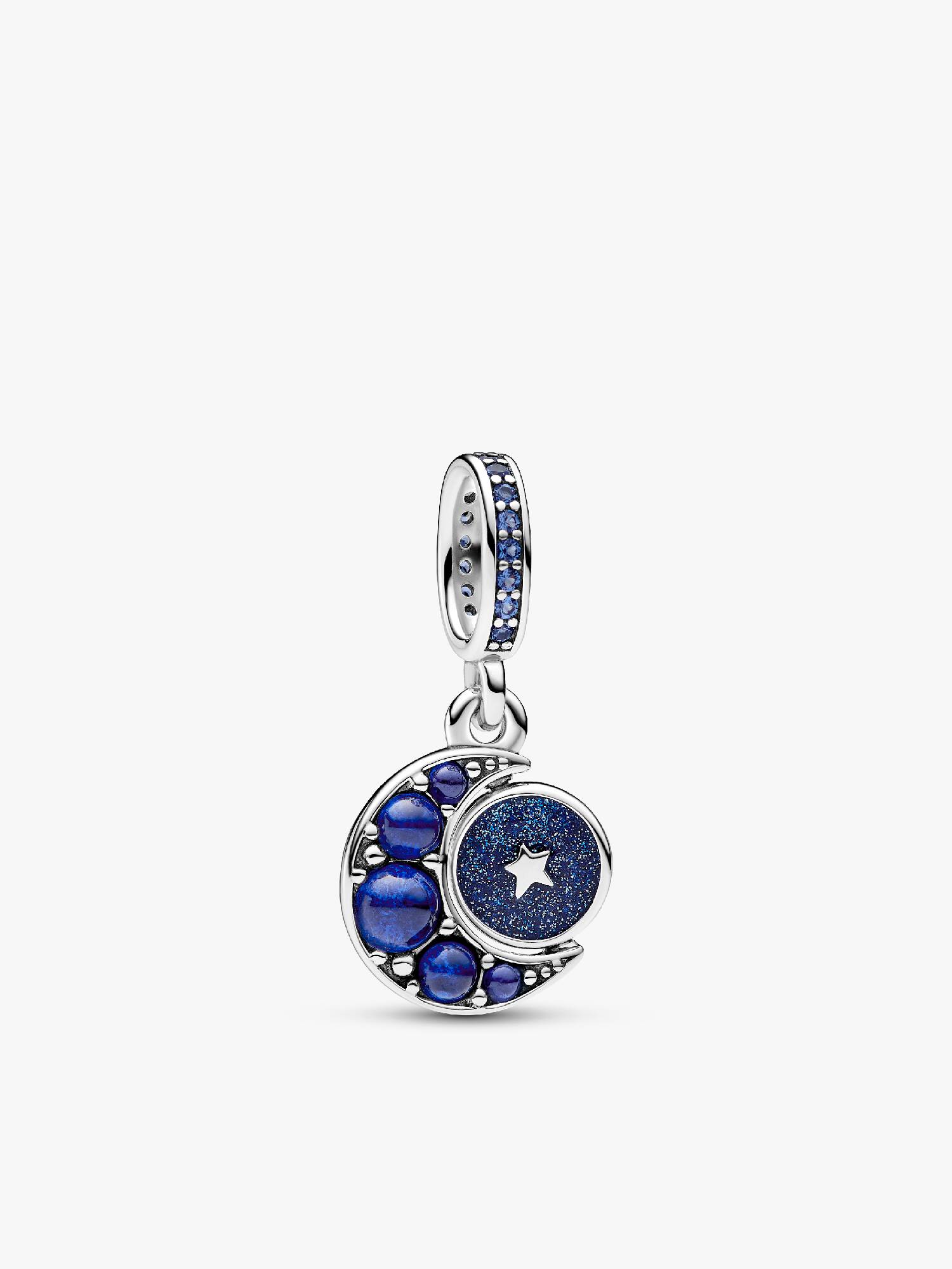 Lśniący charms-zawieszka Obrotowy księżyc