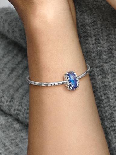 Charms Murano Błękitna galaktyka i gwiazda