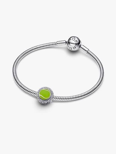 Charms do grawerowania w kształcie piłki tenisowej