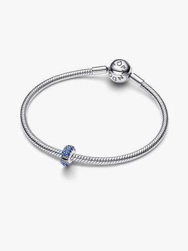 Charms-klips z ciemnoniebieskimi kamieniami