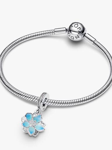 Charms-zawieszka Błękitny kwiat
