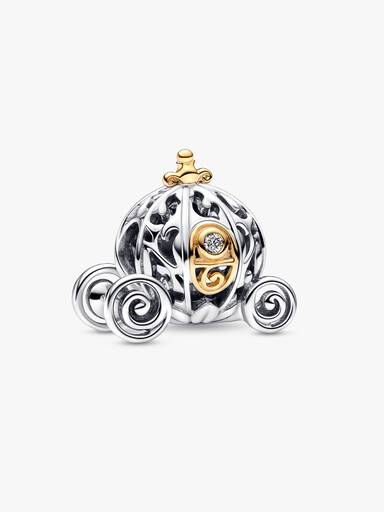 Disney 100 Charms Zaczarowana karoca Kopciuszka z 0.015 karatowym diamentem wyhodowanym w laboratorium