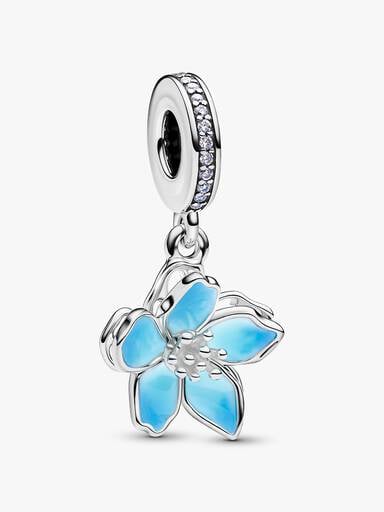 Charms-zawieszka Błękitny kwiat