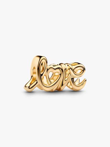 Charms w kształcie odręcznego napisu „love”