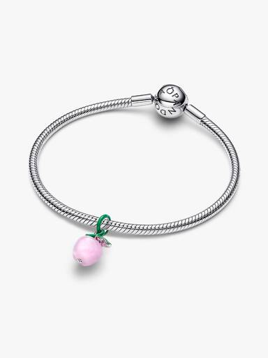 Charms Różowe jabłko ze szkła Murano