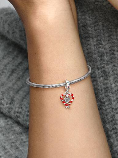Charms-zawieszka Serce z lasek cukrowych