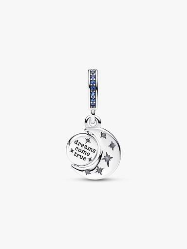 Lśniący charms-zawieszka Obrotowy księżyc