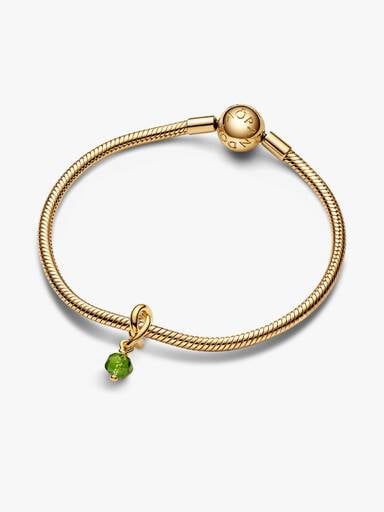 Fasetowany charms-zawieszka Jasnozielony symbol wieczności