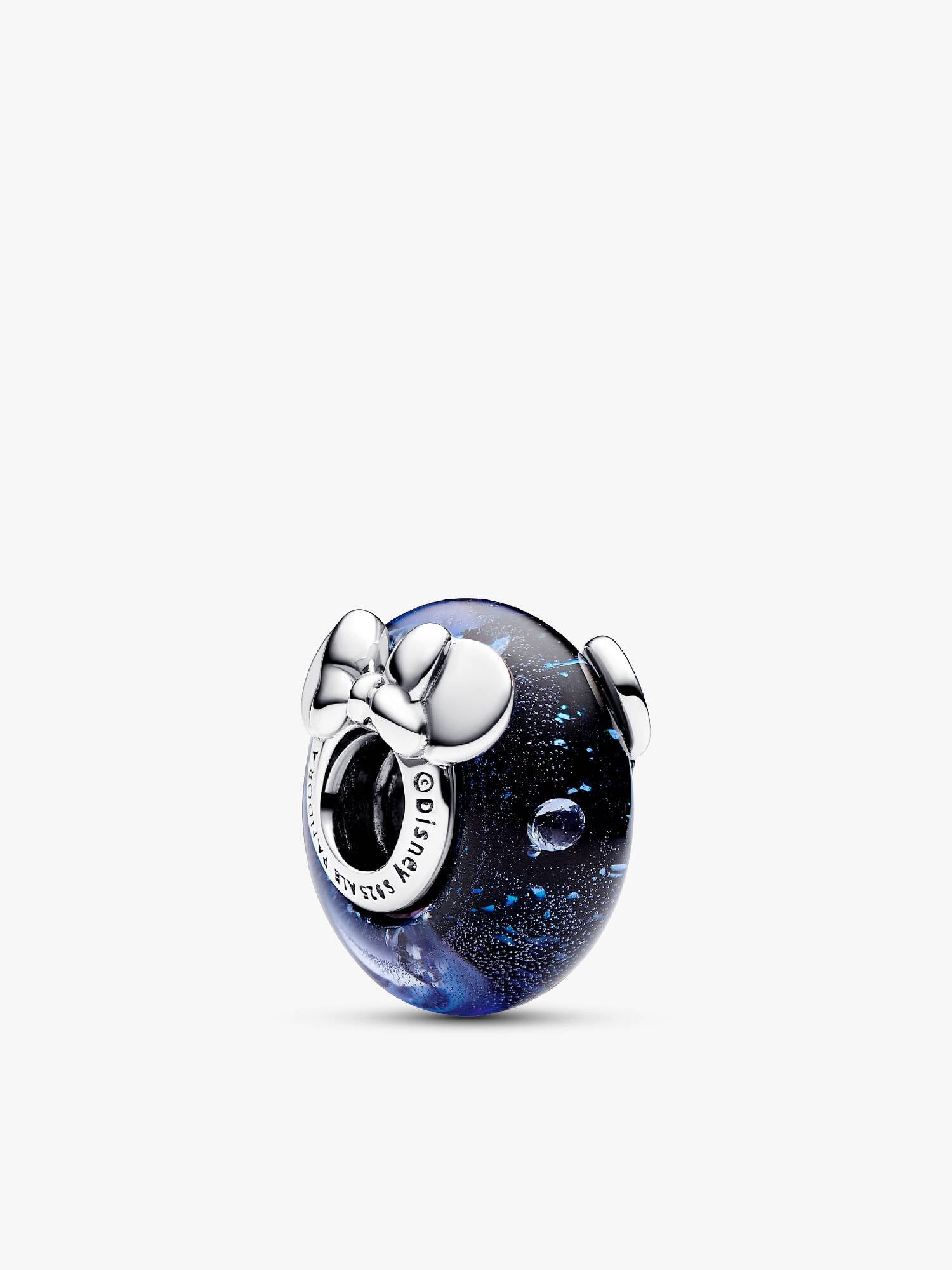 Charms Disney Myszka Miki i Myszka Minnie z niebieskiego szkła Murano