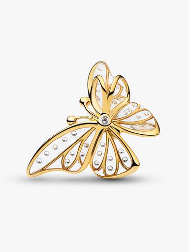 Duży charms Ażurowy motyl