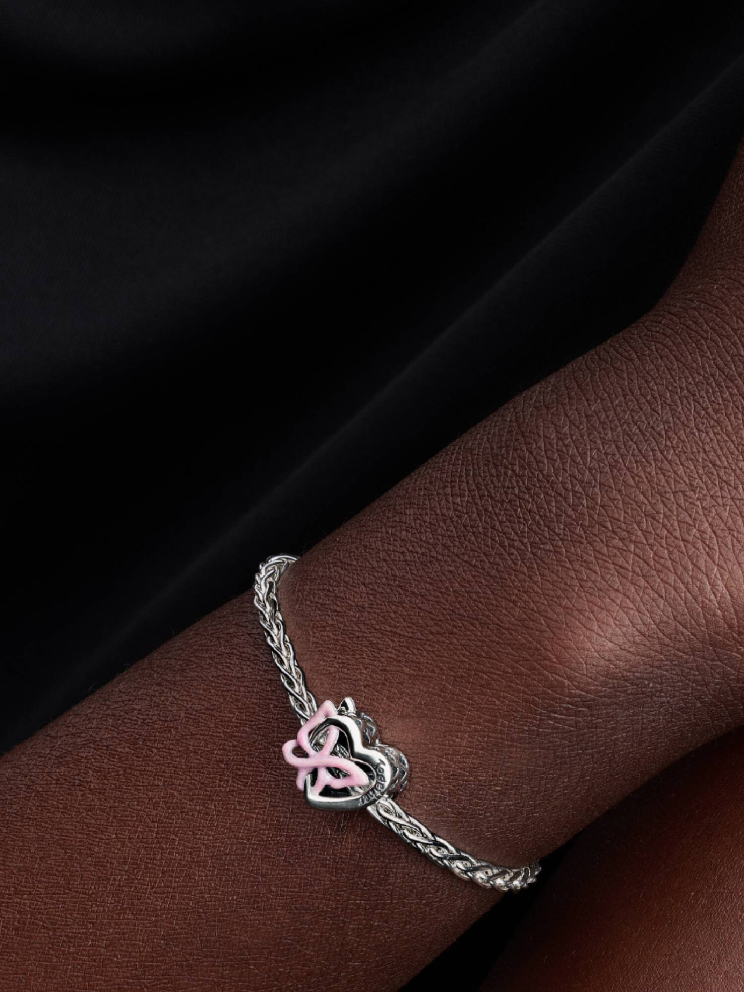 Charms Splecione serce i motyl
