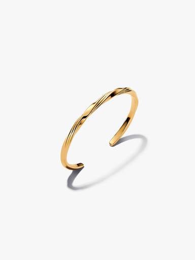 Otwarta bransoletka bangle z efektem skręcenia