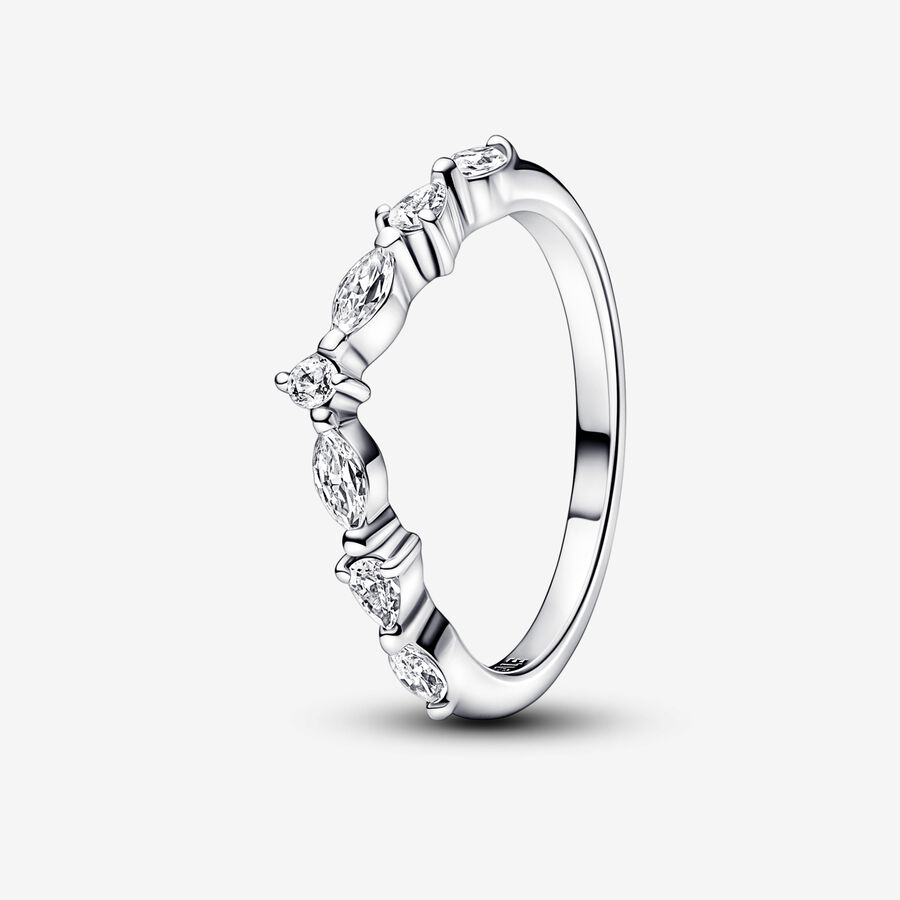Lśniący naprzemienny pierścionek Pandora Timeless Wish image number 0