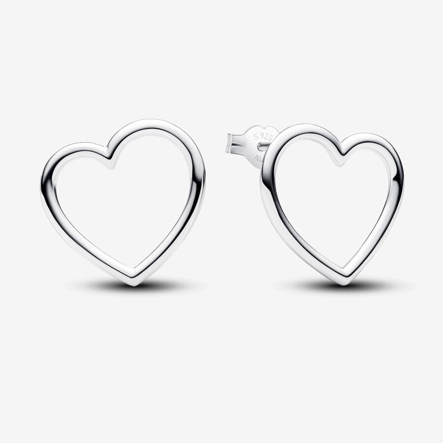 Kolczyki-sztyfty w kształcie serc skierowanych do przodu image number 0